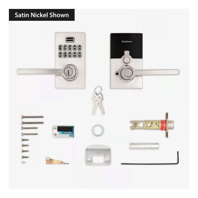 Kwikset SmartCode 917 Series Electronic Halifax Lever, Polished Chrome